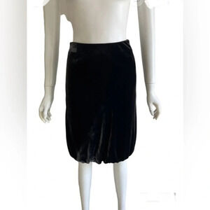 D.Exterior Women's Knee Length Velvet Bubble Hem Silk Blend Gray Size IT 42 US 6